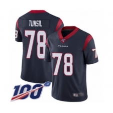 Men's Houston Texans #78 Laremy Tunsil Navy Blue Team Color Vapor Untouchable Limited Player 100th Season Football Jersey