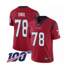 Men's Houston Texans #78 Laremy Tunsil Red Alternate Vapor Untouchable Limited Player 100th Season Football Jersey