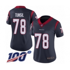 Women's Houston Texans #78 Laremy Tunsil Navy Blue Team Color Vapor Untouchable Limited Player 100th Season Football Jersey