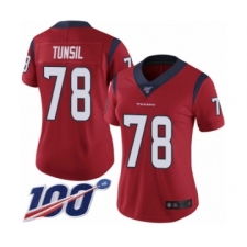 Women's Houston Texans #78 Laremy Tunsil Red Alternate Vapor Untouchable Limited Player 100th Season Football Jersey