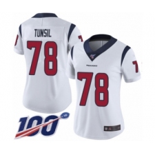 Women's Houston Texans #78 Laremy Tunsil White Vapor Untouchable Limited Player 100th Season Football Jersey