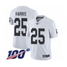 Men's Oakland Raiders #25 Erik Harris White Vapor Untouchable Limited Player 100th Season Football Jersey