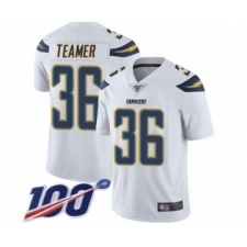 Youth Los Angeles Chargers #36 Roderic Teamer White Vapor Untouchable Limited Player 100th Season Football Jersey