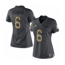 Women's Pittsburgh Steelers #6 Devlin Hodges Limited Black 2016 Salute to Service Football Jersey