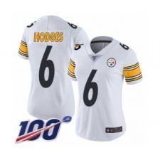 Women's Pittsburgh Steelers #6 Devlin Hodges White Vapor Untouchable Limited Player 100th Season Football Jersey