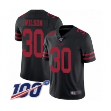 Youth San Francisco 49ers #30 Jeff Wilson Black Vapor Untouchable Limited Player 100th Season Football Jersey