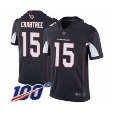 Men's Arizona Cardinals #15 Michael Crabtree Black Alternate Vapor Untouchable Limited Player 100th Season Football Jersey