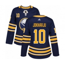 Women's Buffalo Sabres #10 Henri Jokiharju Authentic Navy Blue Home Hockey Jersey