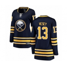Women's Buffalo Sabres #13 Jimmy Vesey Fanatics Branded Navy Blue Home Breakaway Hockey Jersey