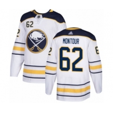 Youth Buffalo Sabres #62 Brandon Montour Authentic White Away Hockey Jersey