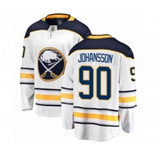 Men's Buffalo Sabres #90 Marcus Johansson Fanatics Branded White Away Breakaway Hockey Jersey