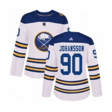 Women's Buffalo Sabres #90 Marcus Johansson Authentic White 2018 Winter Classic Hockey Jersey