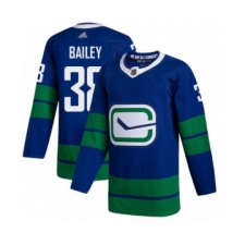 Youth Vancouver Canucks #38 Justin Bailey Authentic Royal Blue Alternate Hockey Jersey