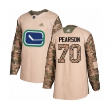 Men's Vancouver Canucks #70 Tanner Pearson Authentic Camo Veterans Day Practice Hockey Jersey