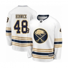 Youth Buffalo Sabres #48 Matt Hunwick Fanatics Branded White 50th Season Breakaway Hockey Jersey