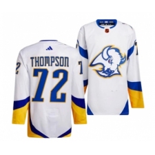 Men's Buffalo Sabres #72 Tage Thompson White 2022-23 Reverse Retro Stitched Jersey