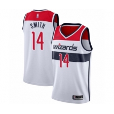 Men's Washington Wizards #14 Ish Smith Authentic White Basketball Jersey - Association Edition