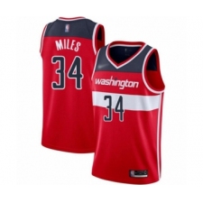 Men's Washington Wizards #34 C.J. Miles Authentic Red Basketball Jersey - Icon Edition