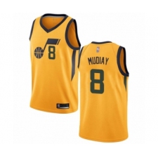 Women's Utah Jazz #8 Emmanuel Mudiay Swingman Gold Basketball Jersey Statement Edition