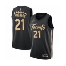 Men's Toronto Raptors #21 Matt Thomas Swingman Black Basketball Jersey - 2019 20 City Edition