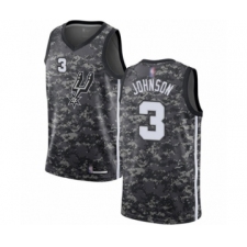 Men's San Antonio Spurs #3 Keldon Johnson Authentic Camo Basketball Jersey - City Edition