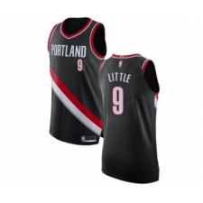 Men's Portland Trail Blazers #9 Nassir Little Authentic Black Basketball Jersey - Icon Edition