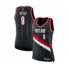 Women's Portland Trail Blazers #9 Nassir Little Swingman Black Basketball Jersey - Icon Edition