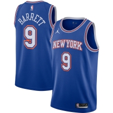 Men's New York Knicks #9 R.J. Barrett Jordan Brand Blue 2020-21 Swingman Jersey