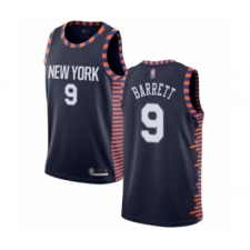 Women's New York Knicks #9 RJ Barrett Swingman Navy Blue Basketball Jersey - 2018-19 City Edition