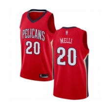 Men's New Orleans Pelicans #20 Nicolo Melli Authentic Red Basketball Jersey Statement Edition