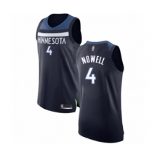Men's Minnesota Timberwolves #4 Jaylen Nowell Authentic Navy Blue Basketball Jersey - Icon Edition