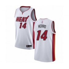 Men's Miami Heat #14 Tyler Herro Authentic White Basketball Jersey - Association Edition