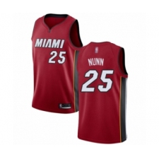 Men's Miami Heat #25 Kendrick Nunn Authentic Red Basketball Jersey Statement Edition