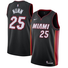 Men's Miami Heat #25 Kendrick Nunn Nike Black 2020-21 Swingman Jersey