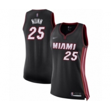 Women's Miami Heat #25 Kendrick Nunn Swingman Black Basketball Jersey - Icon Edition