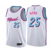 Youth Miami Heat #25 Kendrick Nunn Swingman White Basketball Jersey - City Edition