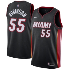 Men's Miami Heat #55 Duncan Robinson Nike Black 2020-21 Swingman Jersey