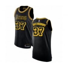 Women's Los Angeles Lakers #37 Kostas Antetokounmpo Swingman Black Basketball Jersey - City Edition