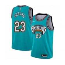 Men's Memphis Grizzlies #23 Marko Guduric Authentic Green Hardwood Classic Basketball Jersey