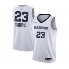 Women's Memphis Grizzlies #23 Marko Guduric Swingman White Finished Basketball Jersey - Association Edition