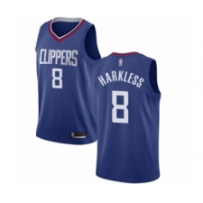Youth Los Angeles Clippers #8 Moe Harkless Swingman Blue Basketball Jersey - Icon Edition