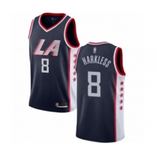 Youth Los Angeles Clippers #8 Moe Harkless Swingman Navy Blue Basketball Jersey - City Edition