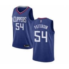 Women's Los Angeles Clippers #54 Patrick Patterson Authentic Blue Basketball Jersey - Icon Edition