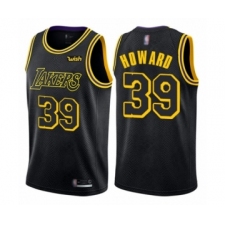 Youth Los Angeles Lakers #39 Dwight Howard Swingman Black Basketball Jersey - City Edition