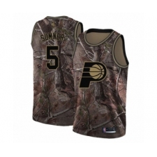 Youth Indiana Pacers #5 Edmond Sumner Swingman Camo Realtree Collection Basketball Jersey
