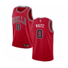 Women's Chicago Bulls #0 Coby White Authentic Red Basketball Jersey - Icon Edition