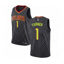 Women's Atlanta Hawks #1 Evan Turner Authentic Black Basketball Jersey - Icon Edition