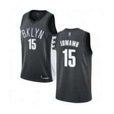 Men's Brooklyn Nets #15 Timothe Luwawu Authentic Gray Basketball Jersey Statement Edition