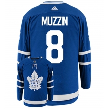Men's Adidas Toronto Maple Leafs #8 Jake Muzzin Blue Home Authentic Stitched NHL Jersey