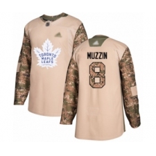 Men's Toronto Maple Leafs #8 Jake Muzzin Authentic Camo Veterans Day Practice Hockey Jersey